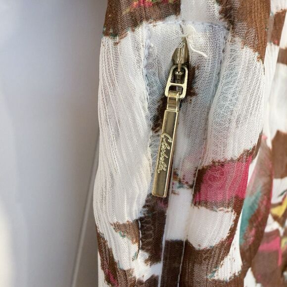 Cleobella Cecilia Ankle Dress Shea M Floral Chiffon Boho Maxi Slit Wedding Guest - Picture 14 of 16